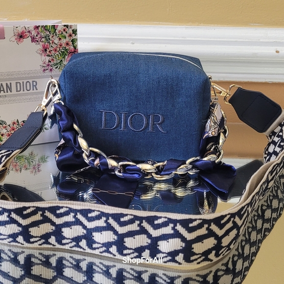 Dior Beauty Denim CB/ Shoulder Bag. NWOT. - Picture 4 of 12